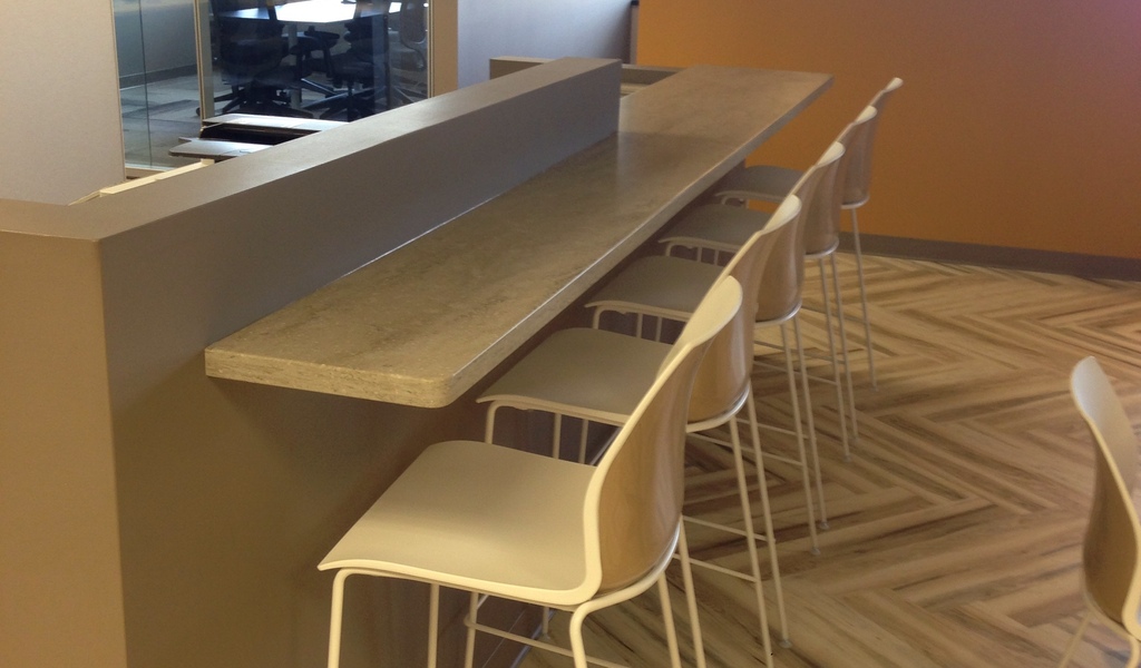 Close up of breakroom seating group